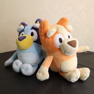 Bluey and bingo plush set blue and Orange Plush Toy Set